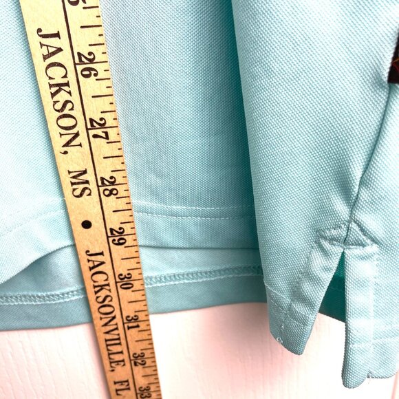 Greg Norman For Tasso Elba Polo Shirt Mens L Green Stretch Play Dry Five Iron - Picture 8 of 8